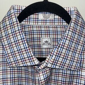 Peter Millar Multi Color Plaid Button Up Men's XL